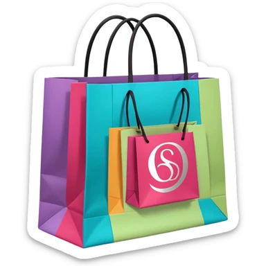 sephora and lululemon shopping bags sticker