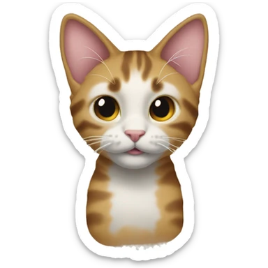 🐈 mixed with 😝 sticker