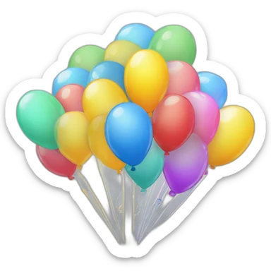 Globos de cumpleaños con signos musicales sticker