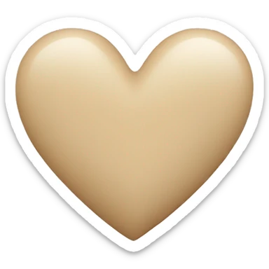 Beige heart sticker