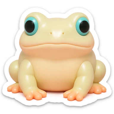 realistic bufo frog doll, vinyl figure style, shiny surface, collectible toy, no background sticker
