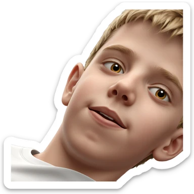 shirtless meme portrait of boy sticker