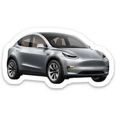 2026 gray Tesla model y sticker