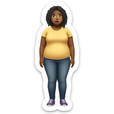 fat not pretty girl sticker