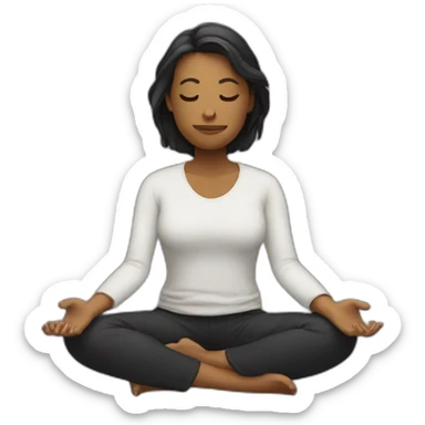 Persona meditando sticker