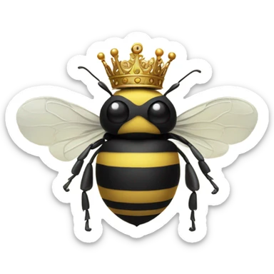Bumblebee with the crown  sticker