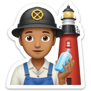 lighthouse Keeper cleaning lens sticker