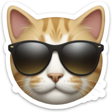 Cat with sunglasses sticker