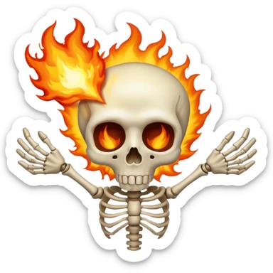 Explosion and Skeleton sticker