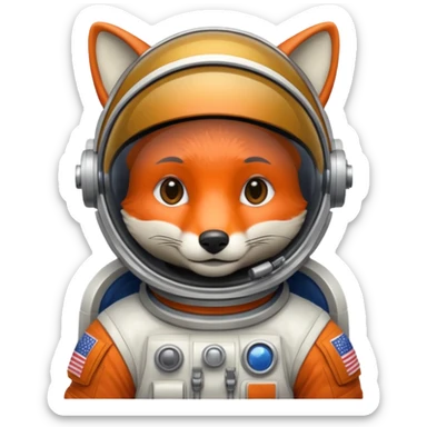 fox astronaut sticker