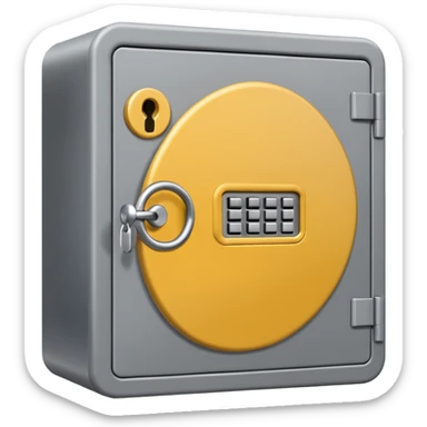 a small locker with a lock sticker