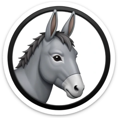 Democratic Party Donkey but in a Game Of Thrones Intro Sigil Form - in a square picture frame sticker