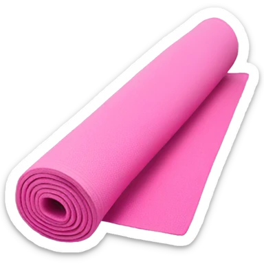 Pink yoga mat rolled up sticker