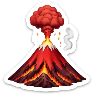 No lava, smoking volcano  sticker
