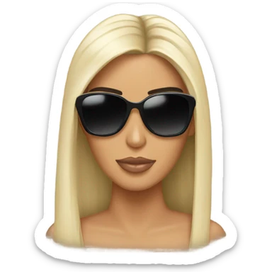 Kim Kardashian with sunglasses sticker