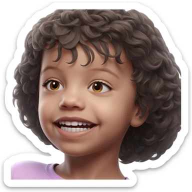 portrait of a playful girl sticker