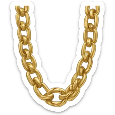 link from legend of zelda with two gold cuban link necklaces sticker