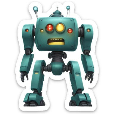 Giant robot sticker