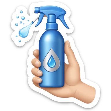 hand holding magnesium spray sticker