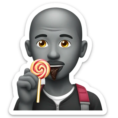 Man sucking lollipop  sticker