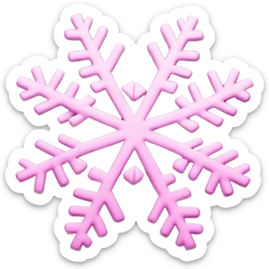 Pink snowflake sticker