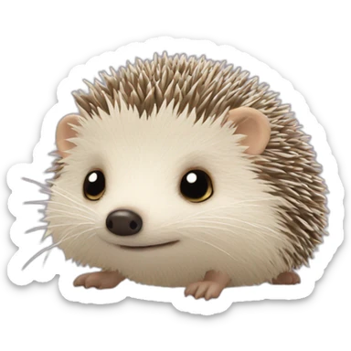 Hedgehog with embroidery sticker