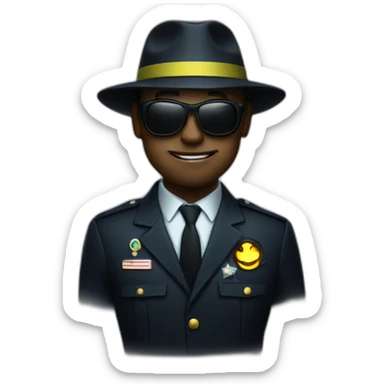 glowing in the dark cia agent sticker