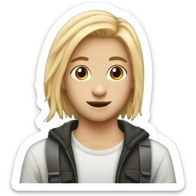 Blonde Teenage girl who loves a boy named Adam  sticker