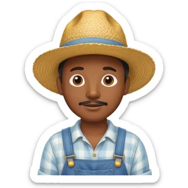 A black person who is a farmer sticker