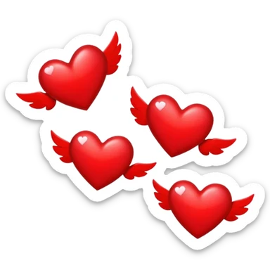 Cringe Witz flying hearts sticker