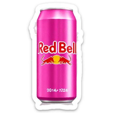 pink redbull with a sparkle sticker
