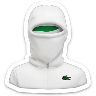 white boy lacoste balaclava with lacoste sticker