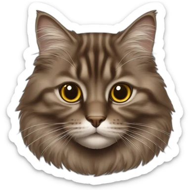 Dark Brown Siberian cat sticker