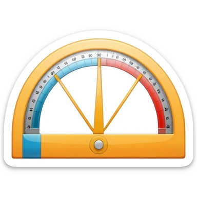 "📏" This emoji is for ruler. Then make an emoji for protractor. Which is real emoji type like the given emoji...no make protractor  sticker