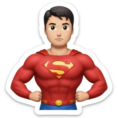 superman with hands on hips sticker