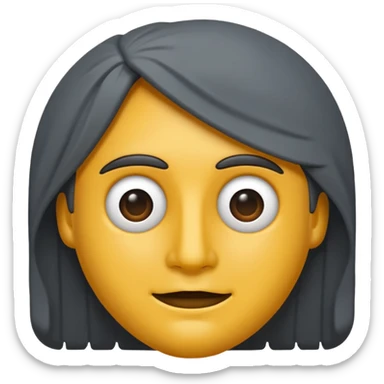 Single dark-gray Roman sanpietrino emoji, minimal and rounded sticker