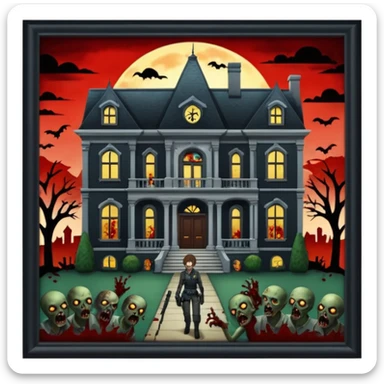 Resident Evil game sticker