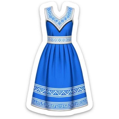 Make the Hmong dress blue, white, and black sticker