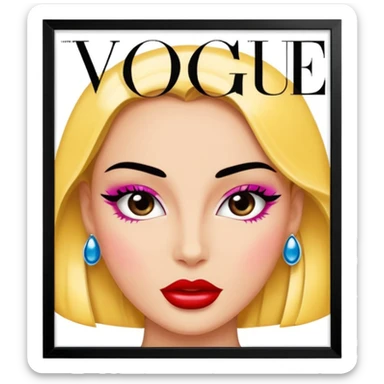 vouge magazine cover book sticker