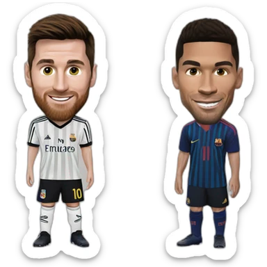 Emoji de messi y cristiano sticker
