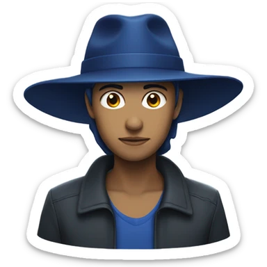 Darl blue hat sticker