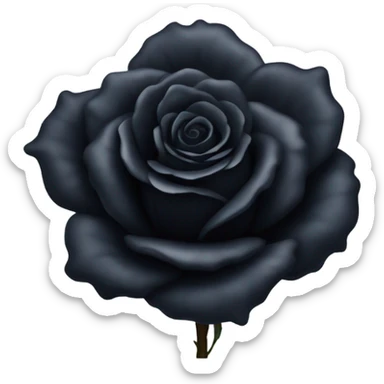 Black rose sticker