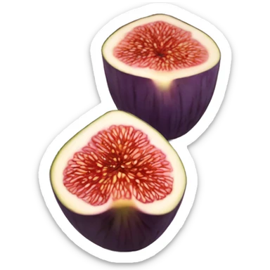 fig fruit slice sticker