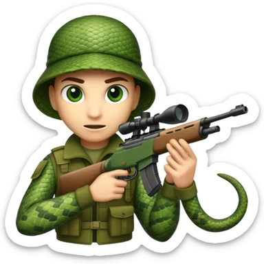 A snake sniper sticker