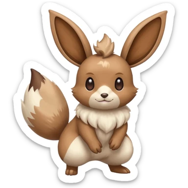 Buneary-Lopunny-Eevee-Minccino-fusion sticker