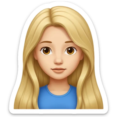 Saçı uzun kız  sticker