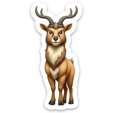 Markhor front view army trained sticker