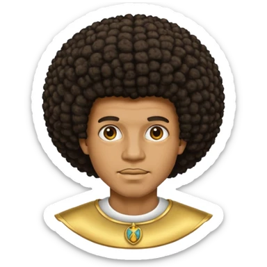 Black seventeen man  with a afro haircut and grille in his teeths sticker