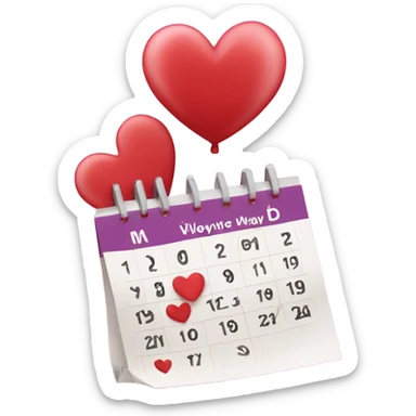 Valentine’s day Calendar  sticker