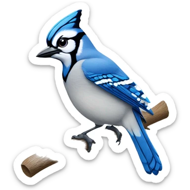 Blue jay bird  sticker